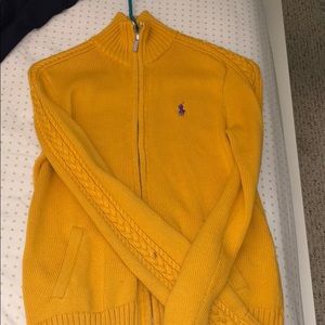 Polo zip up sweater.